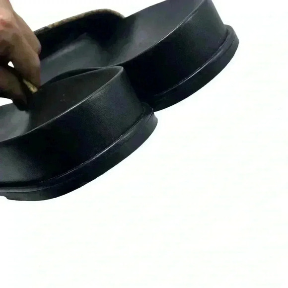 Frame Le Osborne Leather Slides Sandals Size 8, Python leather briny slides - Picture 6 of 7